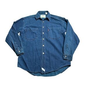 Levi's Vintage 1994 Mens Medium Denim Button Down Shirt Blue 60560-1317 Workwear